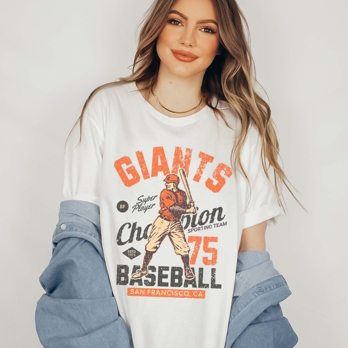 Giants Vintage Baseball Team Wholesale Tee - Fast Shipping - Limeberry Designs