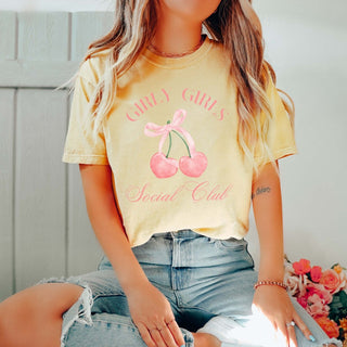 Girly Girls Social Club Comfort Color Tee - Limeberry Designs