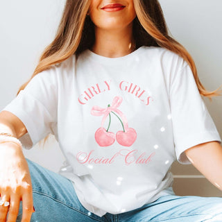Girly Girls Social Club Comfort Color Tee - Trending Tee - Limeberry Designs