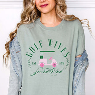 Golf Wives Social Club Comfort Color Graphic Tee - Limeberry Designs
