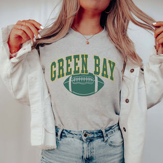 Green Bay With Football Bella Graphic Tee - Limeberry Designs