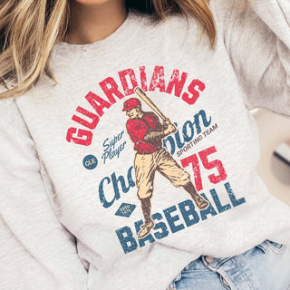 Guardians Vintage Baseball Graphic Sweatshirt - Limeberry Designs