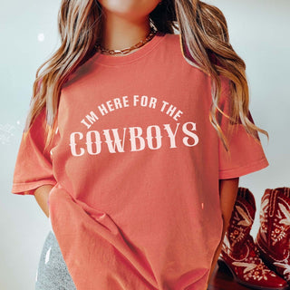 Here for the Cowboys Comfort Colors Tee - Limeberry Designs