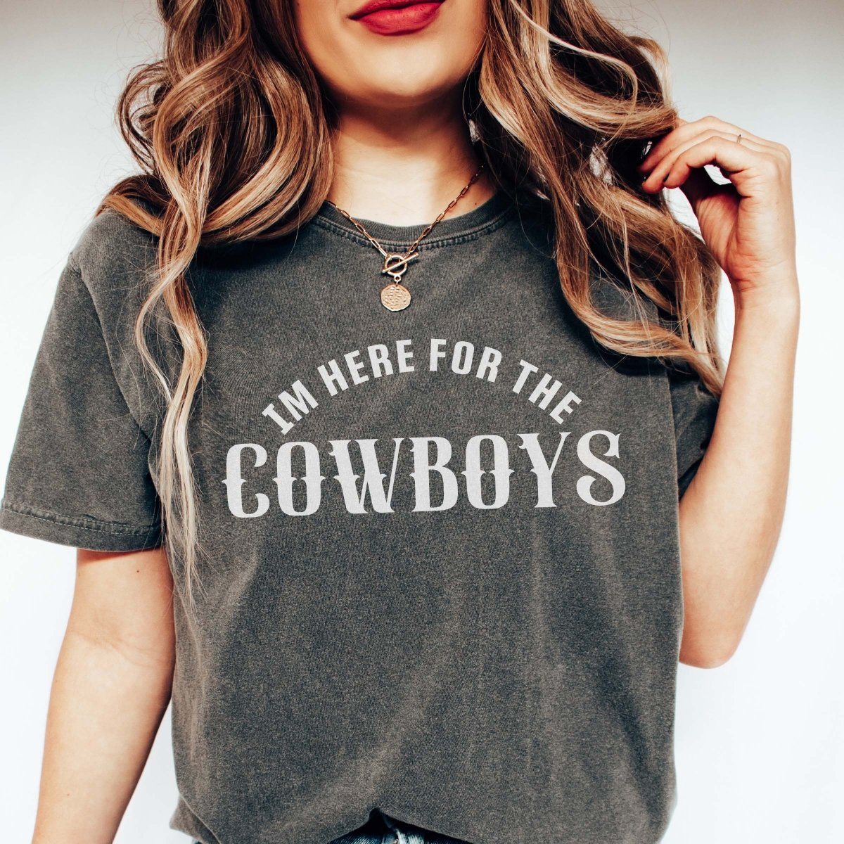 Here for the Cowboys Comfort Colors Tee - Limeberry Designs