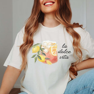 La Dolce Vita Social Club Comfort Color Tee - Limeberry Designs