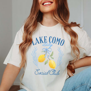 Lake Como Social Club Comfort Color Tee - Trending Tee - Limeberry Designs