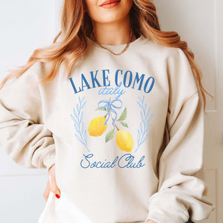 Lake Como Social Club Sweatshirt - Quick Shipping - Limeberry Designs