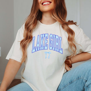 Lake Girl With Bow Comfort Color Tee - Limeberry Designs