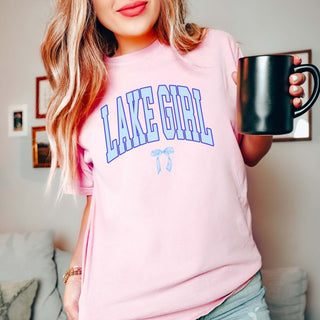 Lake Girl With Bow Comfort Color Tee - Limeberry Designs