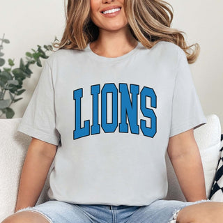Lions Collegiate Letter Bella Graphic Tee - Limeberry Designs