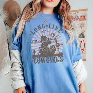 Long Live Cowgirls Comfort Color Wholesale Tee - Quick Shipping - Limeberry Designs