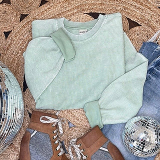 Luxury Corded Crew Sweatshirt - Limeberry Designs