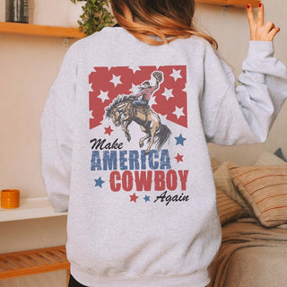 Make America Cowboy Again Back Design Sweatshirt - Limeberry Designs