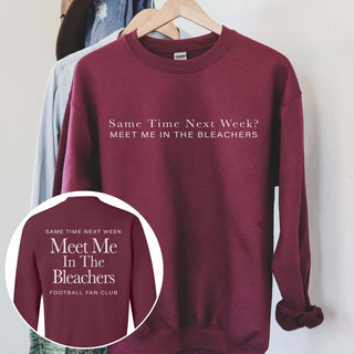 Meet Me In The Bleachers Wholesale Graphic Sweatshirt With Front & Back Design - Fast TAT - Limeberry Designs
