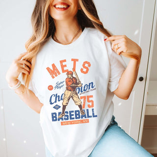 Mets Vintage Baseball Team Wholesale Tee - Fast Shipping - Limeberry Designs