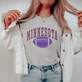 Minnesota With Football Bella Graphic Tee - Limeberry Designs