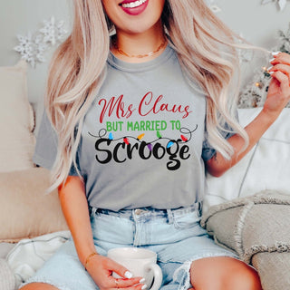Mrs. Clause Married To Scrooge Comfort Colors Tee - Limeberry Designs
