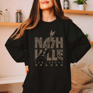 Nashville Tennessee Guitar Sweatshirt - Limeberry Designs