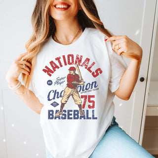 Nationals Vintage Baseball Team Graphic Tee - Limeberry Designs
