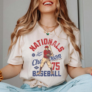 Nationals Vintage Baseball Team Graphic Tee - Limeberry Designs