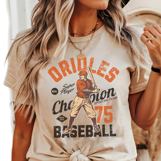 Orioles Vintage Baseball Team Wholesale Tee - Quick Shipping - Limeberry Designs