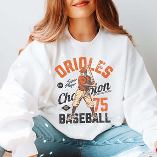 Orioles Vintage Baseball Wholesale Graphic Sweatshirt - Quick Shipping - Limeberry Designs
