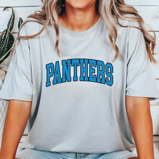 Panthers Collegiate Letter Bella Graphic Tee - Limeberry Designs