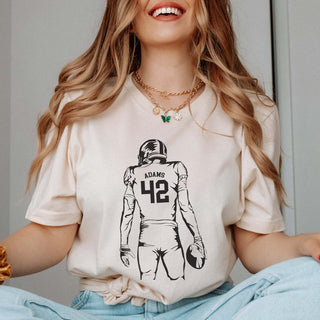 Personalized Football Player Graphic Tee - Limeberry Designs