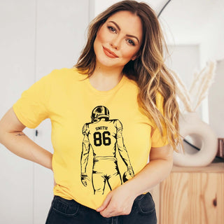 Personalized Football Player Graphic Tee - Limeberry Designs