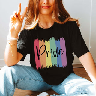 Pride Paint Strokes Graphic Tee - Limeberry Designs