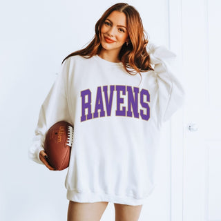 Ravens Collegiate Letter Graphic Sweatshirt + Hoodie - Limeberry Designs
