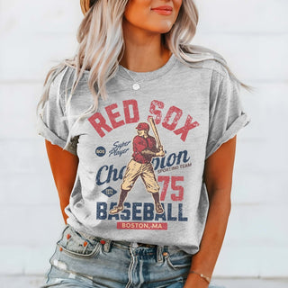 Red Sox Vintage Baseball Team Wholesale Tee - Quick Shipping - Limeberry Designs