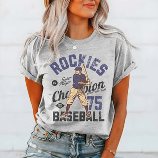 Rockies Vintage Baseball Team Graphic Tee - Limeberry Designs