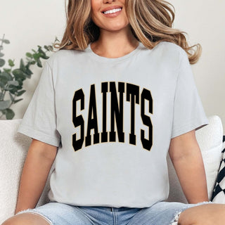 Saints Collegiate Letter Bella Graphic Tee - Limeberry Designs