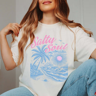Salty Soul Comfort Color Tee - Limeberry Designs