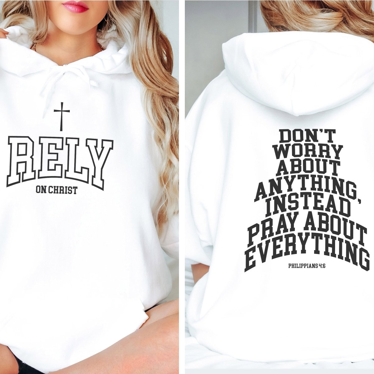 SMALL Don&#39;t Worry About Anything Front And Back Design Hoodie - Limeberry Designs