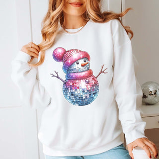 Snowman Disco Graphic Sweatshirt - Limeberry Designs