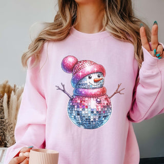 Snowman Disco Graphic Sweatshirt - Limeberry Designs