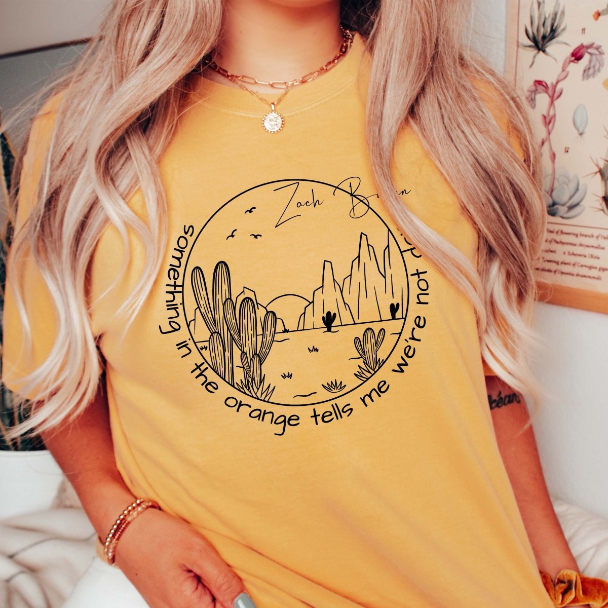 Something In The Orange Circle Comfort Color Tee - Limeberry Designs