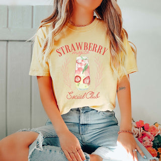 Strawberry Mojito Social Club Comfort Color Tee - Trending Tee - Limeberry Designs