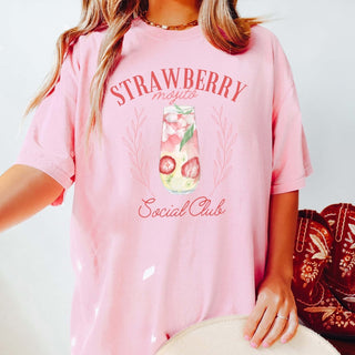 Strawberry Mojito Social Club Comfort Color Tee - Trending Tee - Limeberry Designs