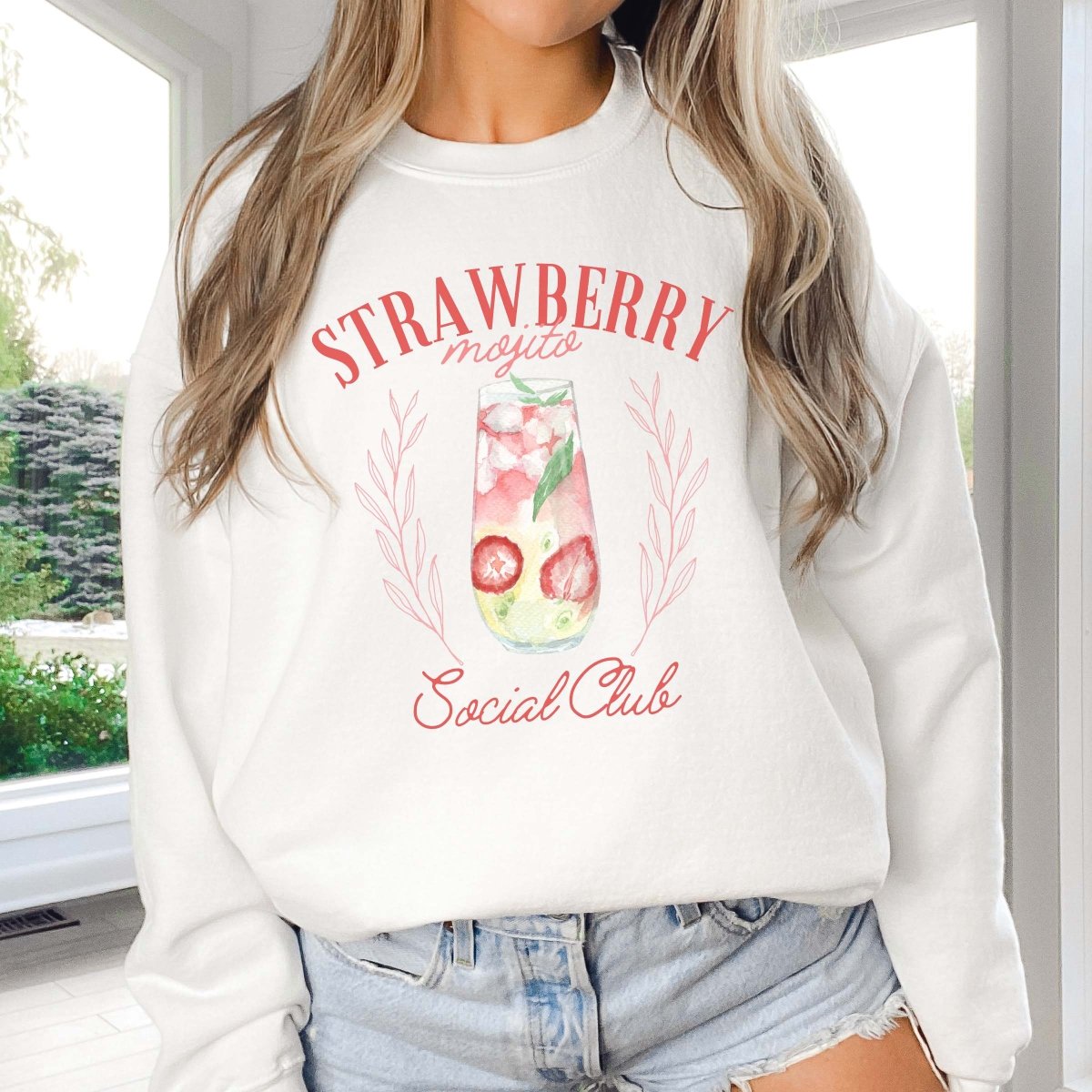 Strawberry Mojito Social Club Sweatshirt - Limeberry Designs
