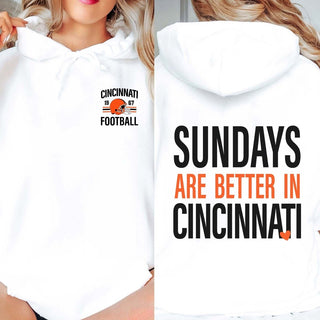Sundays Are Better In Cincinnati Graphic Sweatshirt + Hoodie - Limeberry Designs