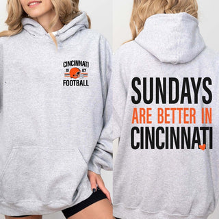 Sundays Are Better In Cincinnati Graphic Sweatshirt + Hoodie - Limeberry Designs