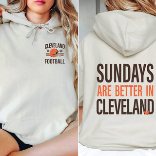 Sundays Are Better In Cleveland Graphic Sweatshirt + Hoodie - Limeberry Designs