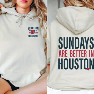 Sundays Are Better In Houston Graphic Sweatshirt + Hoodie - Limeberry Designs