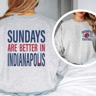 Sundays Are Better In Indianapolis Graphic Sweatshirt - Limeberry Designs