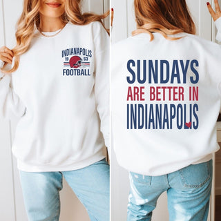 Sundays Are Better In Indianapolis Graphic Sweatshirt - Limeberry Designs