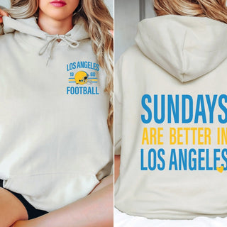 Sundays Are Better In Los Angeles Chargers Graphic Sweatshirt + Hoodie - Limeberry Designs
