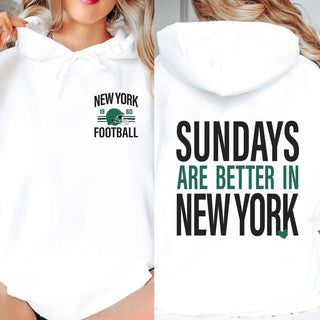 Sundays Are Better In New York jets Graphic Sweatshirt + Hoodie - Limeberry Designs